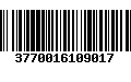 Código de Barras 3770016109017