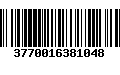 Código de Barras 3770016381048