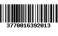 Código de Barras 3770016392013