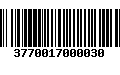 Código de Barras 3770017000030