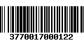 Código de Barras 3770017000122