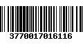 Código de Barras 3770017016116