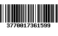 Código de Barras 3770017361599