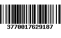 Código de Barras 3770017629187