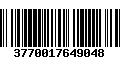 Código de Barras 3770017649048