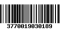 Código de Barras 3770019030189