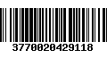 Código de Barras 3770020429118