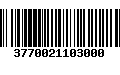 Código de Barras 3770021103000