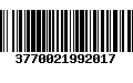 Código de Barras 3770021992017