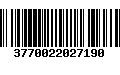 Código de Barras 3770022027190