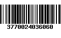 Código de Barras 3770024036060