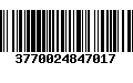 Código de Barras 3770024847017