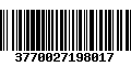 Código de Barras 3770027198017