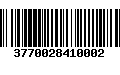 Código de Barras 3770028410002