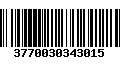 Código de Barras 3770030343015