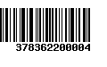 Código de Barras 378362200004