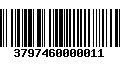 Código de Barras 3797460000011