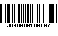 Código de Barras 3800000100697