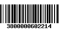 Código de Barras 3800000602214