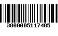 Código de Barras 3800005117485