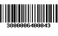 Código de Barras 3800006400043