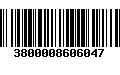 Código de Barras 3800008606047