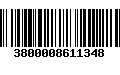 Código de Barras 3800008611348