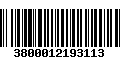 Código de Barras 3800012193113