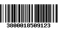 Código de Barras 3800018509123