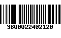 Código de Barras 3800022402120