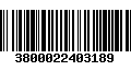 Código de Barras 3800022403189