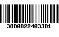 Código de Barras 3800022403301