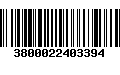 Código de Barras 3800022403394