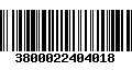 Código de Barras 3800022404018