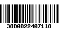 Código de Barras 3800022407118