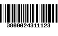 Código de Barras 3800024311123