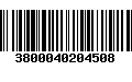 Código de Barras 3800040204508