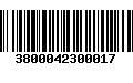 Código de Barras 3800042300017