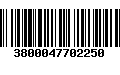 Código de Barras 3800047702250