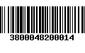 Código de Barras 3800048200014