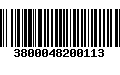 Código de Barras 3800048200113