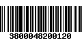 Código de Barras 3800048200120