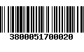 Código de Barras 3800051700020