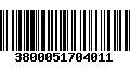 Código de Barras 3800051704011