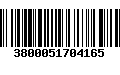 Código de Barras 3800051704165