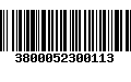 Código de Barras 3800052300113