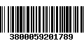 Código de Barras 3800059201789