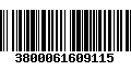 Código de Barras 3800061609115