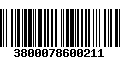 Código de Barras 3800078600211