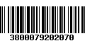 Código de Barras 3800079202070